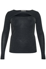 Ellia Cut-Out Long Sleeve Top