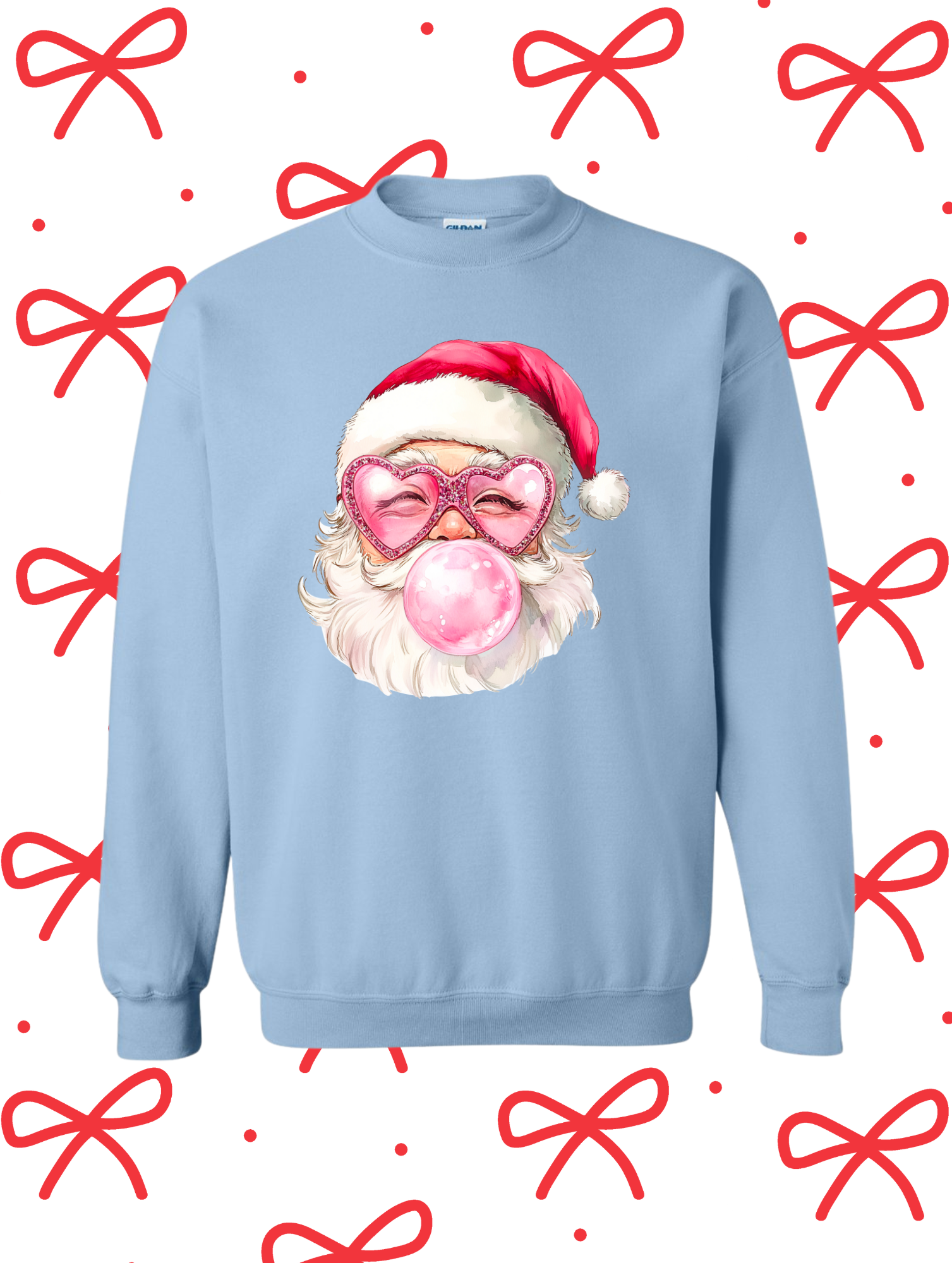 Jolly Bubblegum Santa Sweater