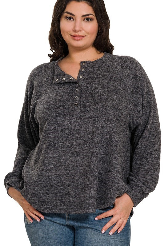 CURVE Harper Brushed Melange Sweater