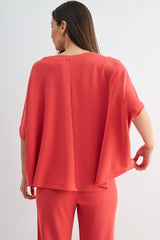 Laguna Boatneck Top- Blushed Brick