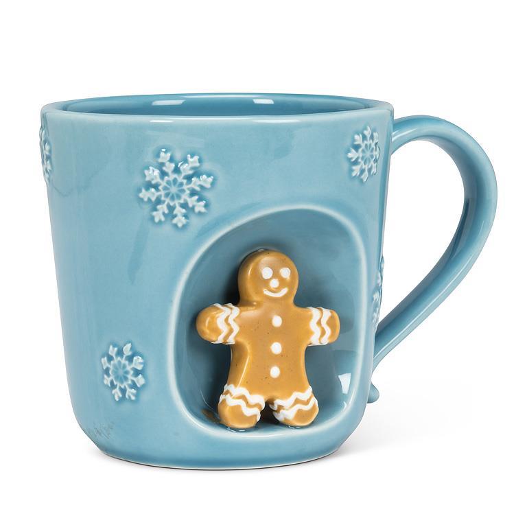 Snowflake Mug with Gingerbread Man view 2