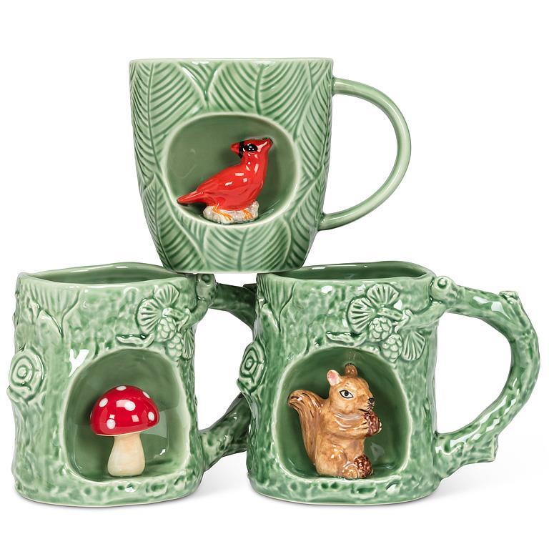 Leaf Mug with Cardinal view 3