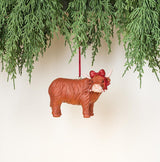 Festive Highland Cow Ornament view 3