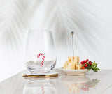 Candy Cane Stemless Wine Glass view 2