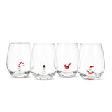 Candy Cane Stemless Wine Glass view 3
