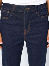 Moni Cropped High Waist Straight Fit Jeans