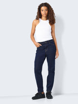 Moni Cropped High Waist Straight Fit Jeans