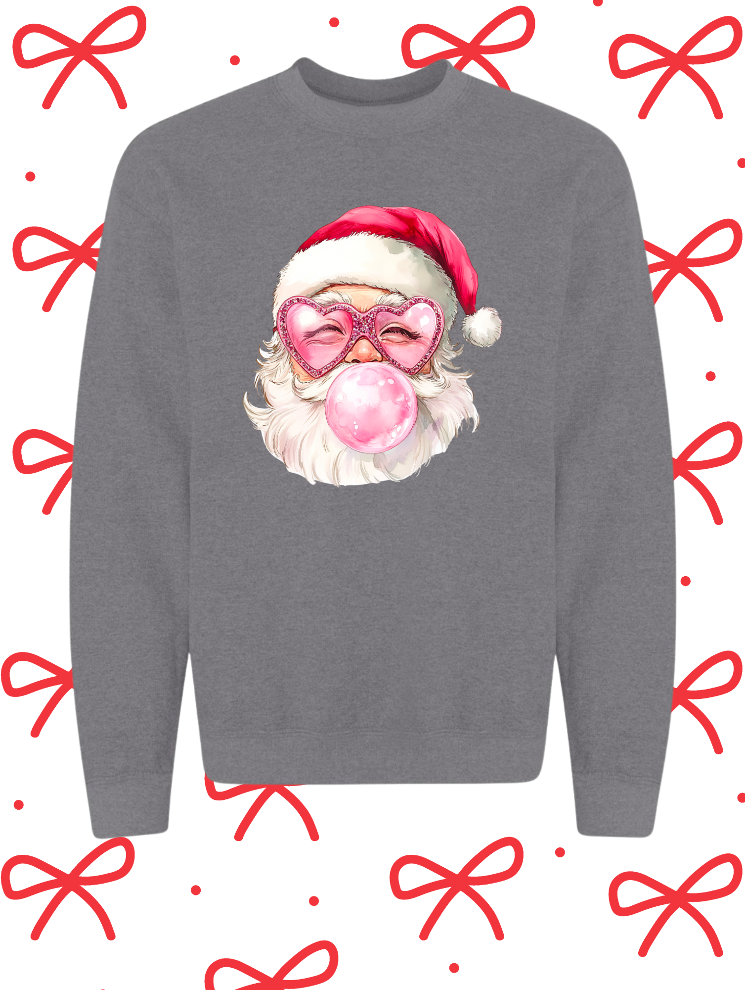 Jolly Bubblegum Santa Sweater