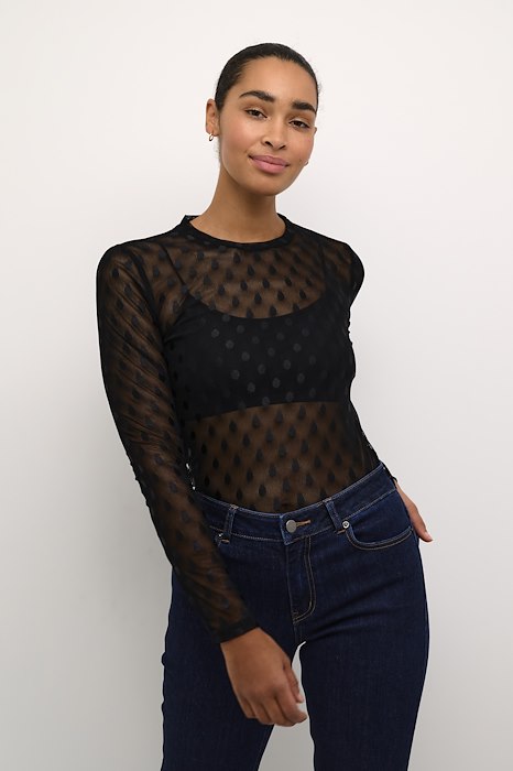 Mina Sheer Long Sleeve Top