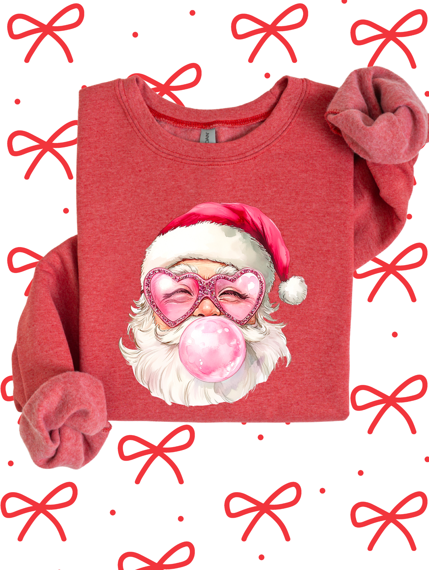 Jolly Bubblegum Santa Sweater
