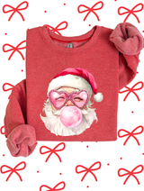 Jolly Bubblegum Santa Sweater