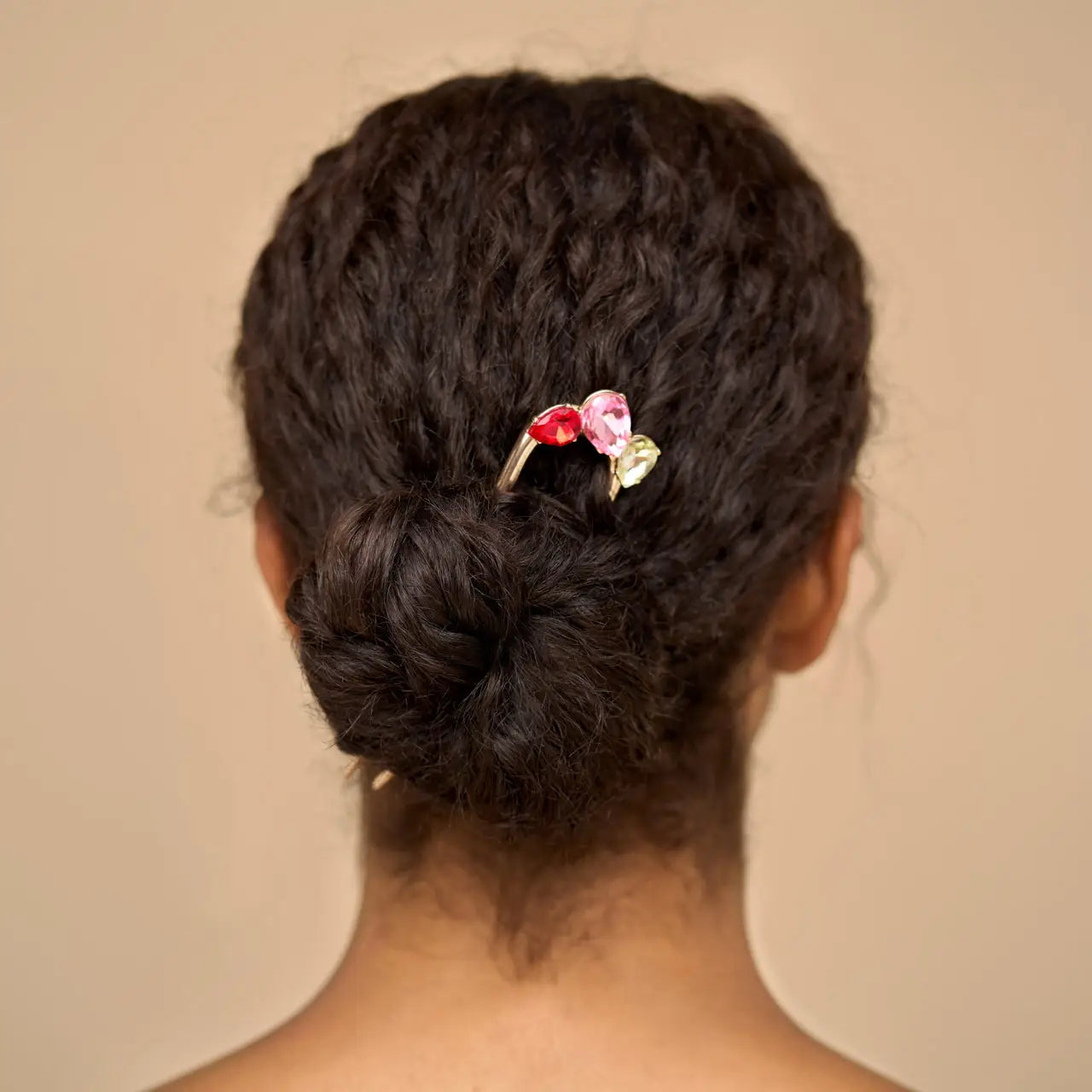 Holiday Gemstone French Hair Pin