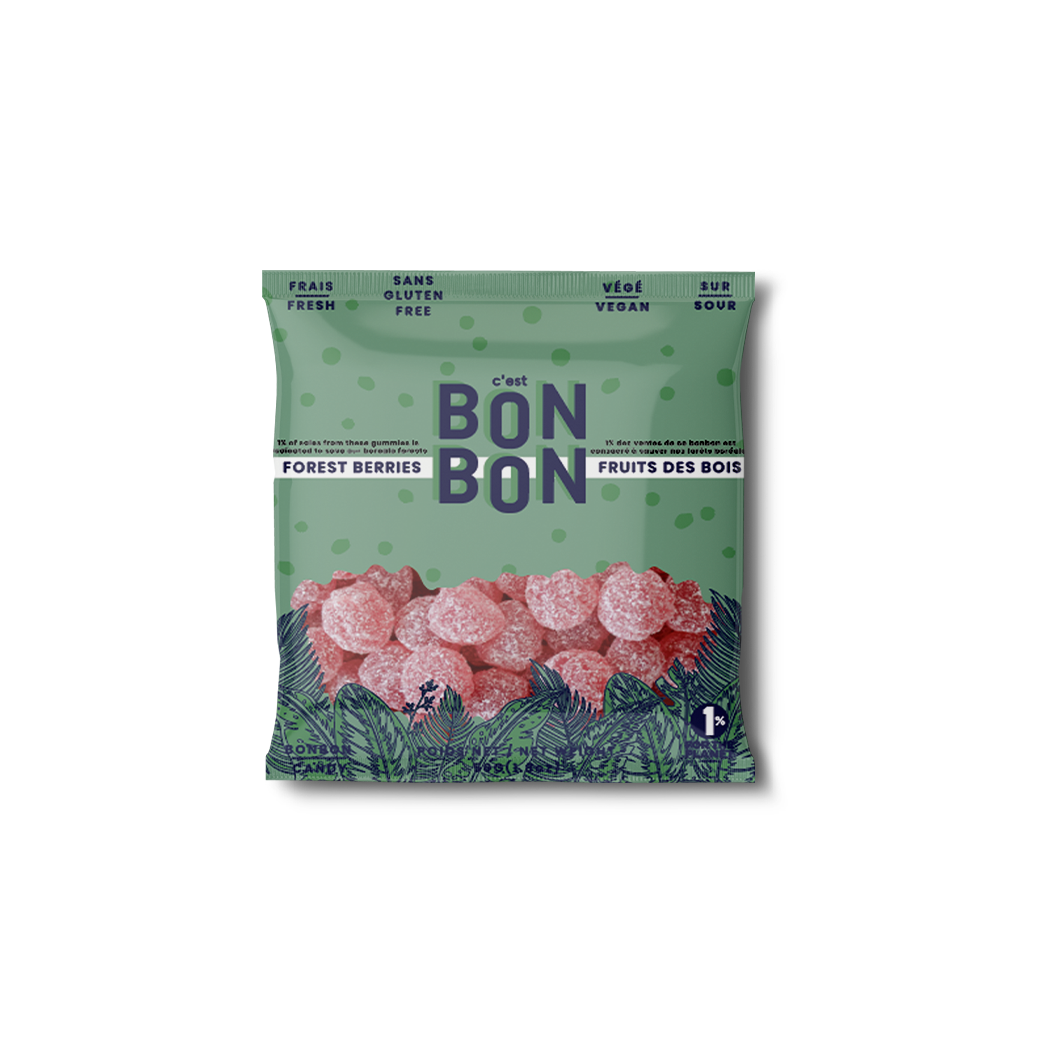 C'est BonBon Vegan Forest Berries 50g gummy candy bag