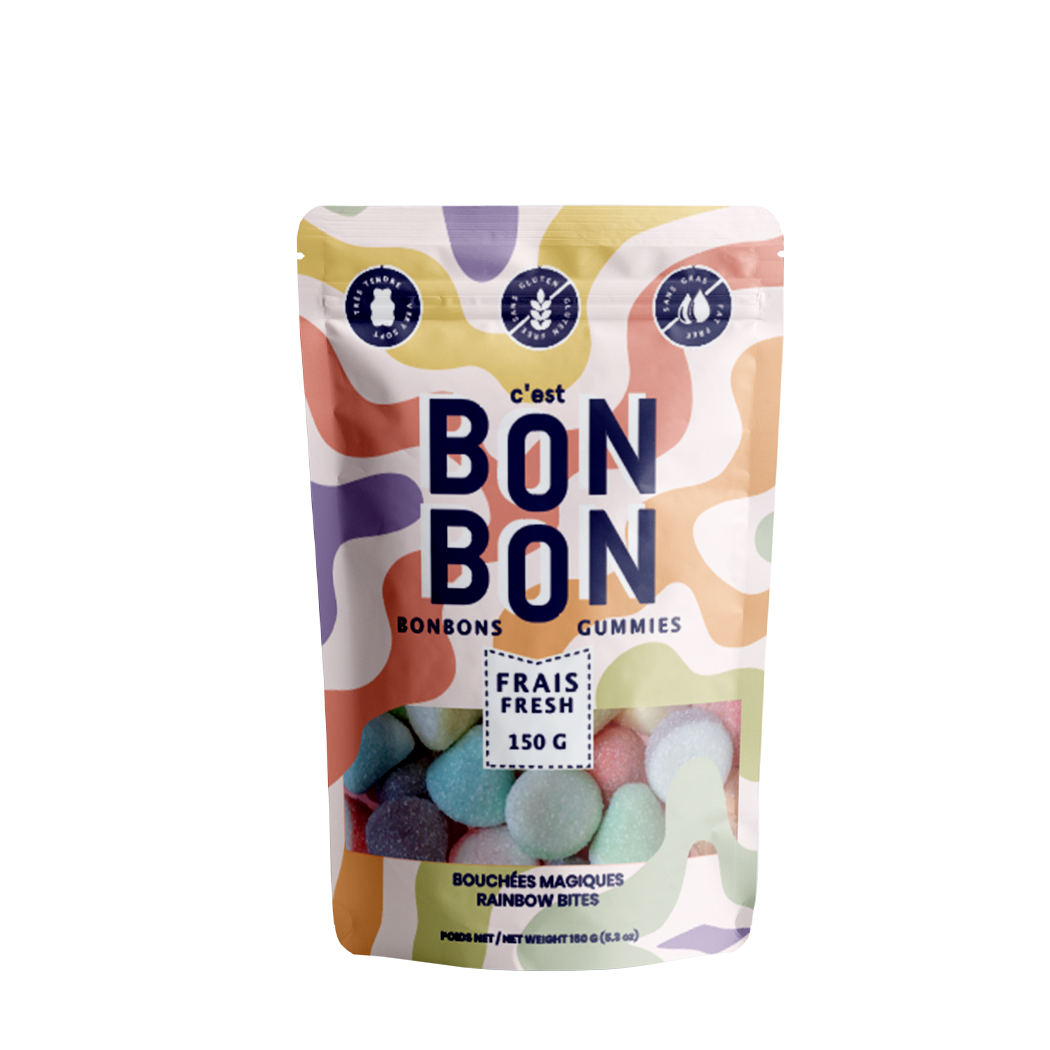 C'est BonBon Rainbow Bites 150g gummy candy bag