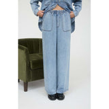 Chambray wideleg pant