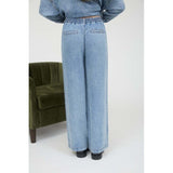 Chambray wideleg pant