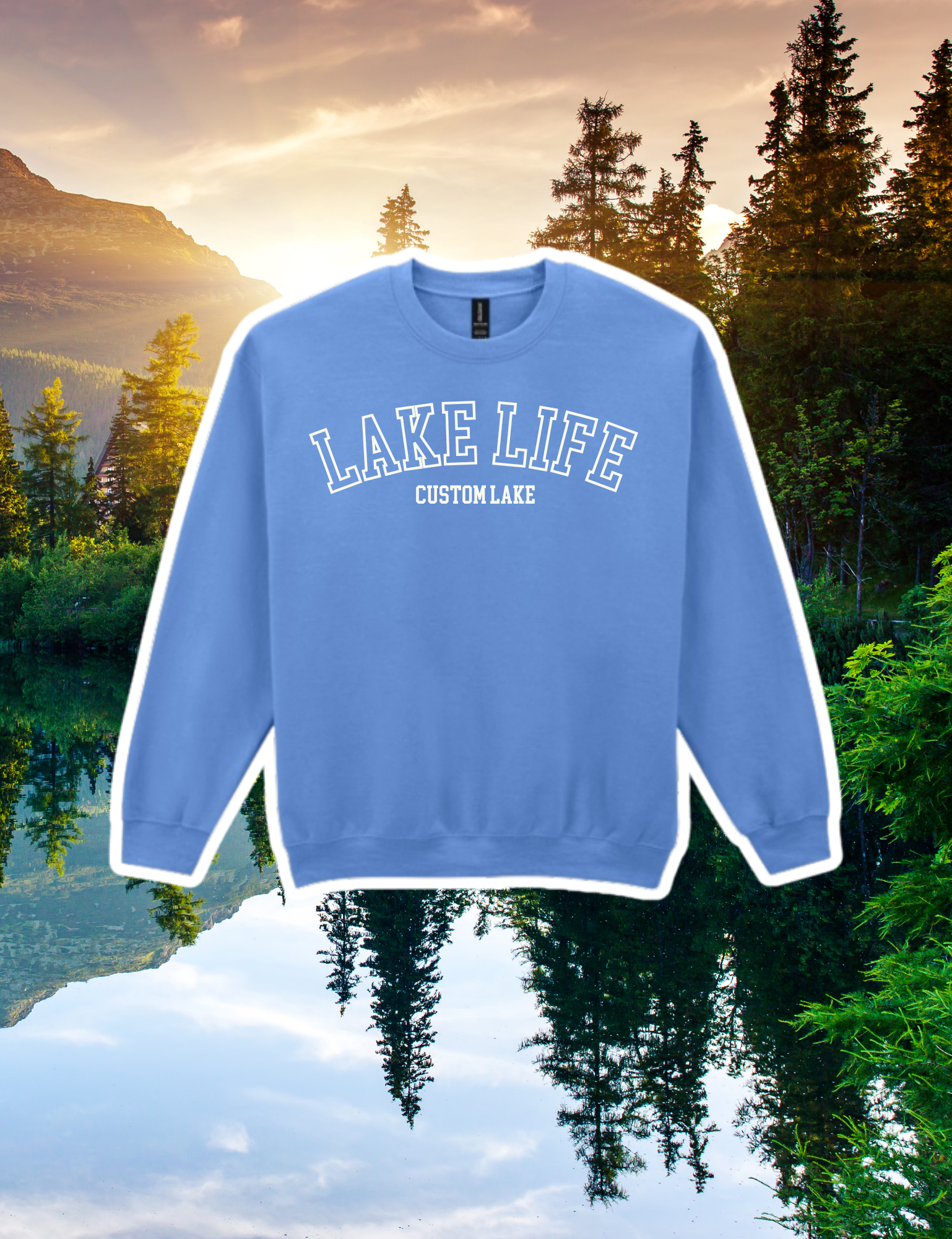Customizable “Lake Life” Graphic Sweater