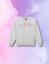 Customizable pastel font “collegiate style” Graphic Sweater