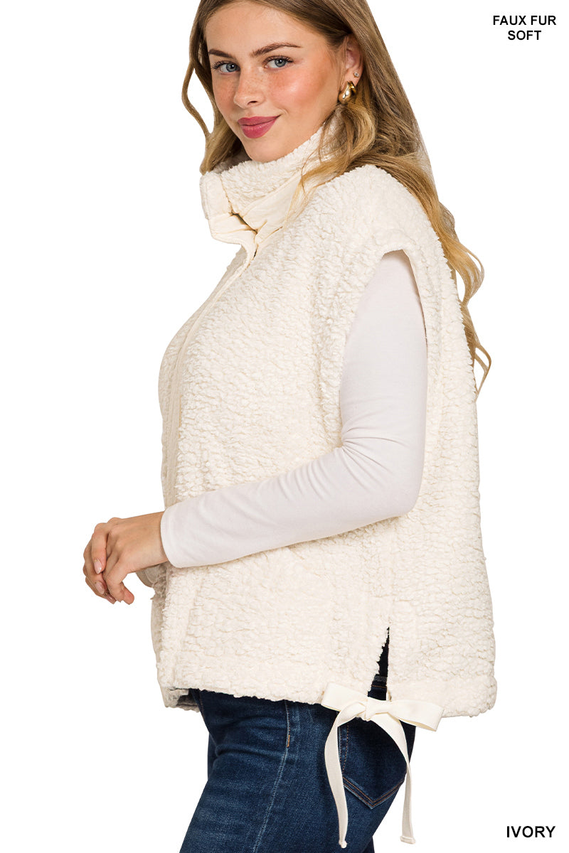 Oversized Fuzzy Vest