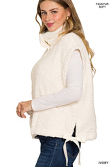 Oversized Fuzzy Vest