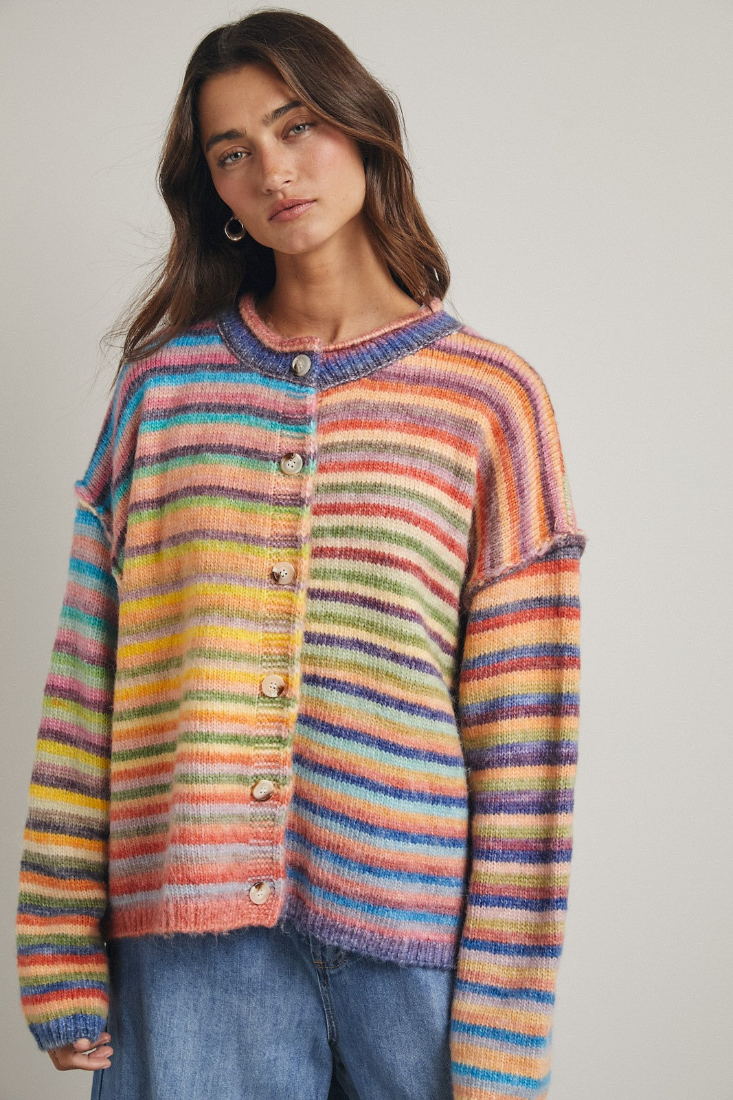 Over The Rainbow Cardigan Button Up