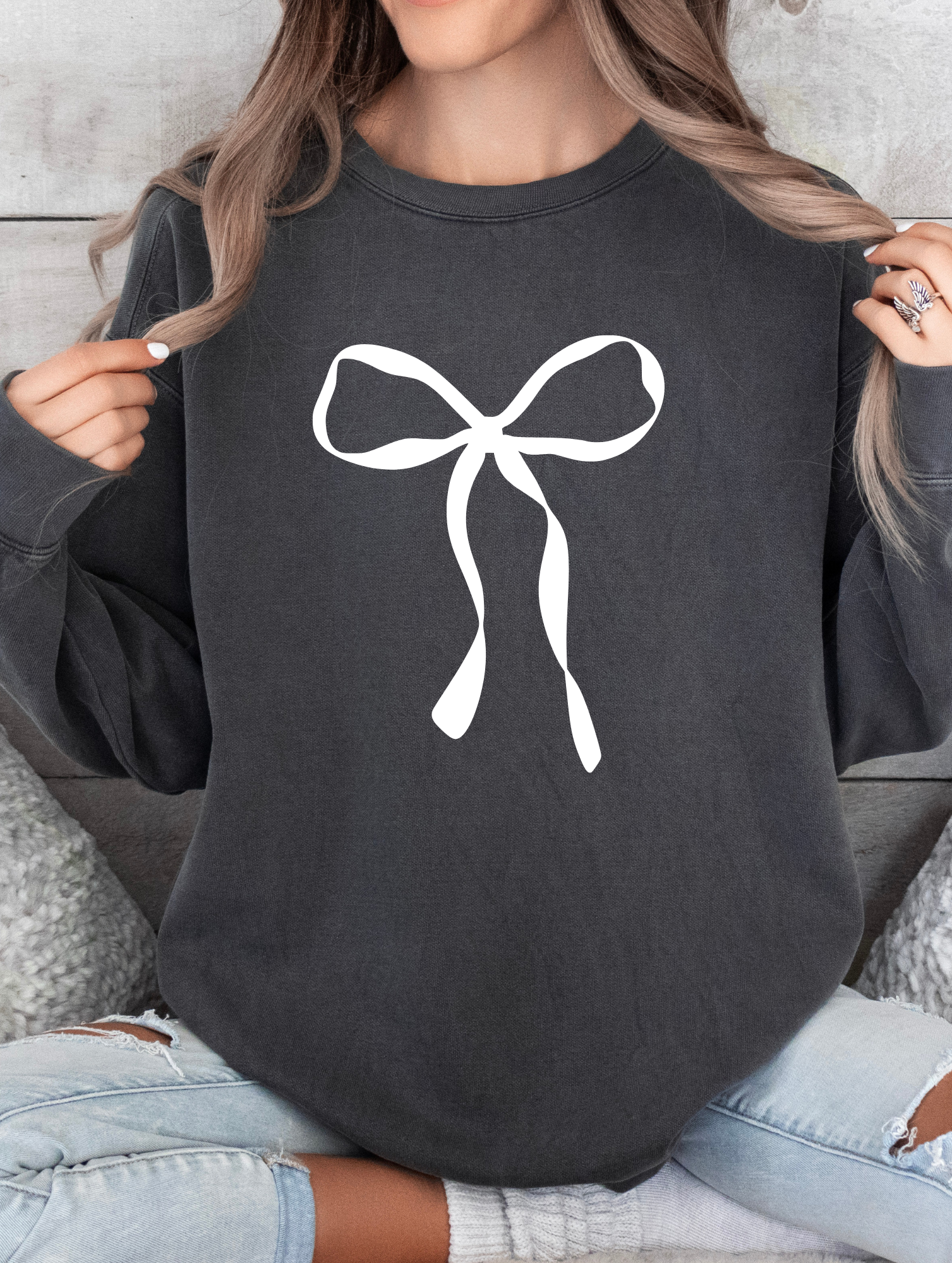 Dainty Bow Graphic Top