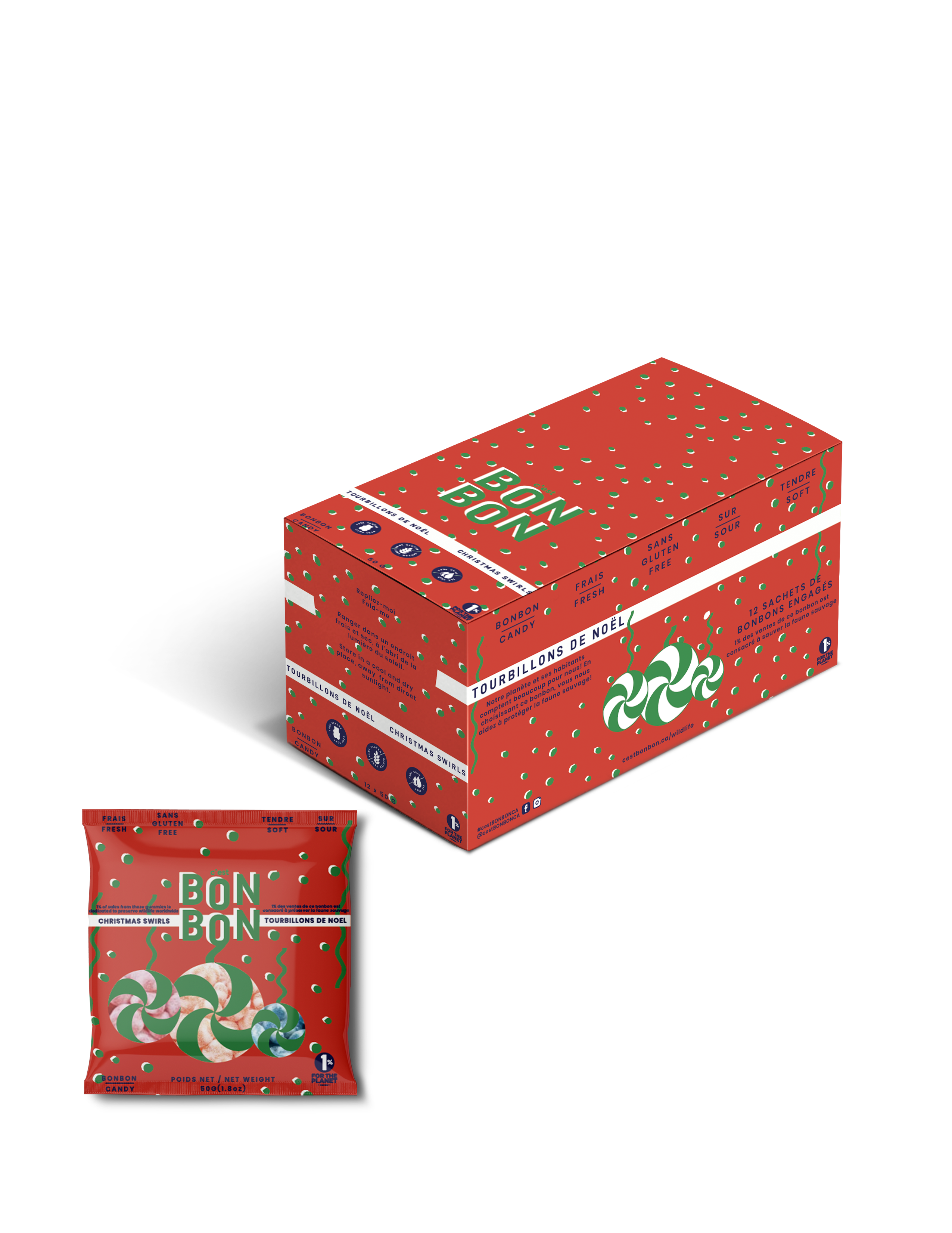 C'est BonBon Christmas Swirls 50g