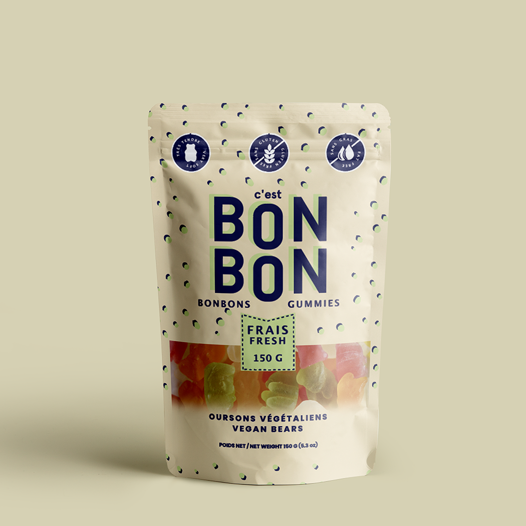 C'est BonBon Vegan Bears 150g gummy candy bag