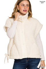 Oversized Fuzzy Vest