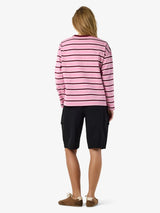 Noisy May pink stripe sweatshirt, alternate view