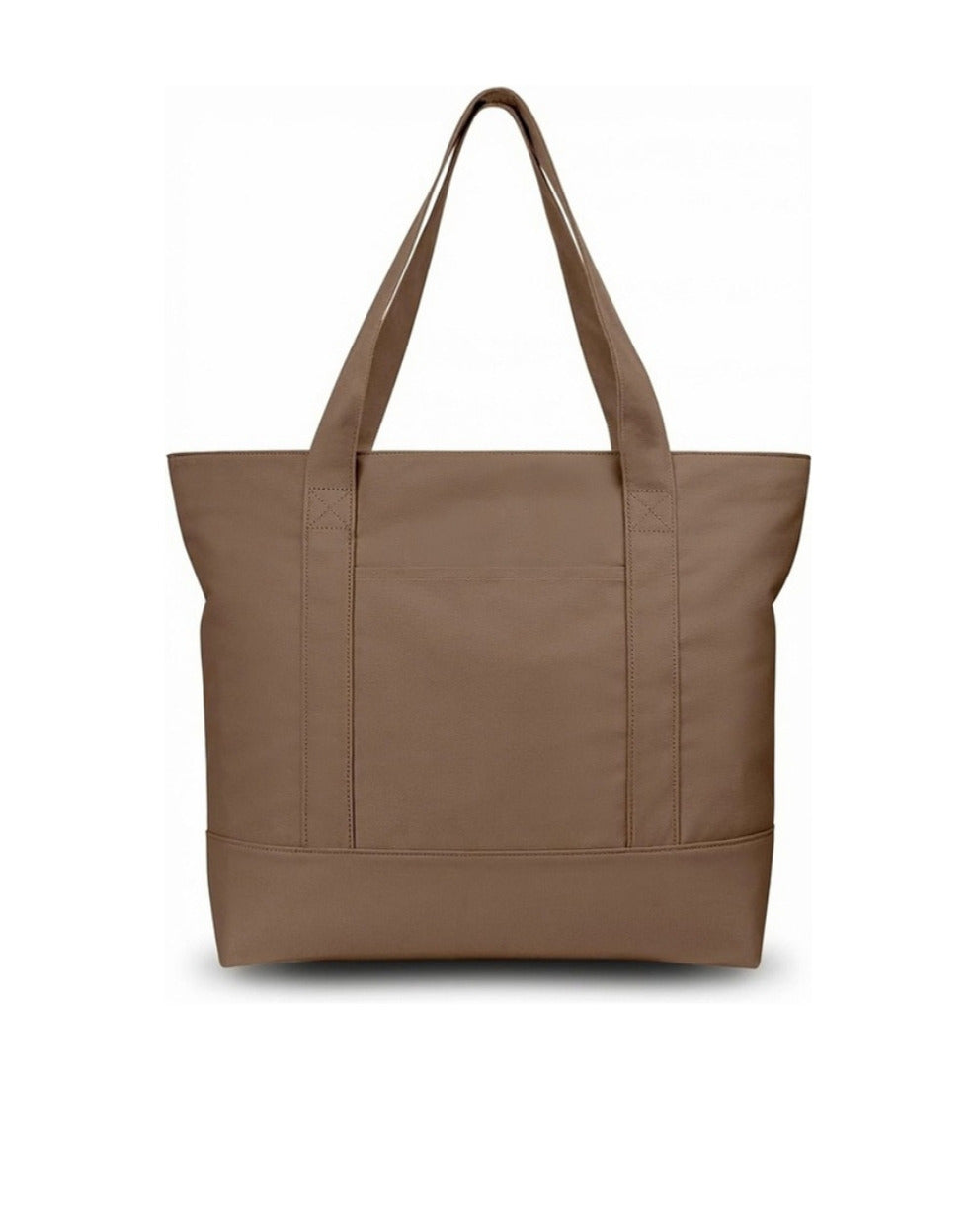 Custom Embroidered Tote Bag - Brown