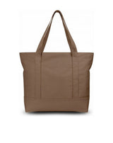 Custom Embroidered Tote Bag - Brown